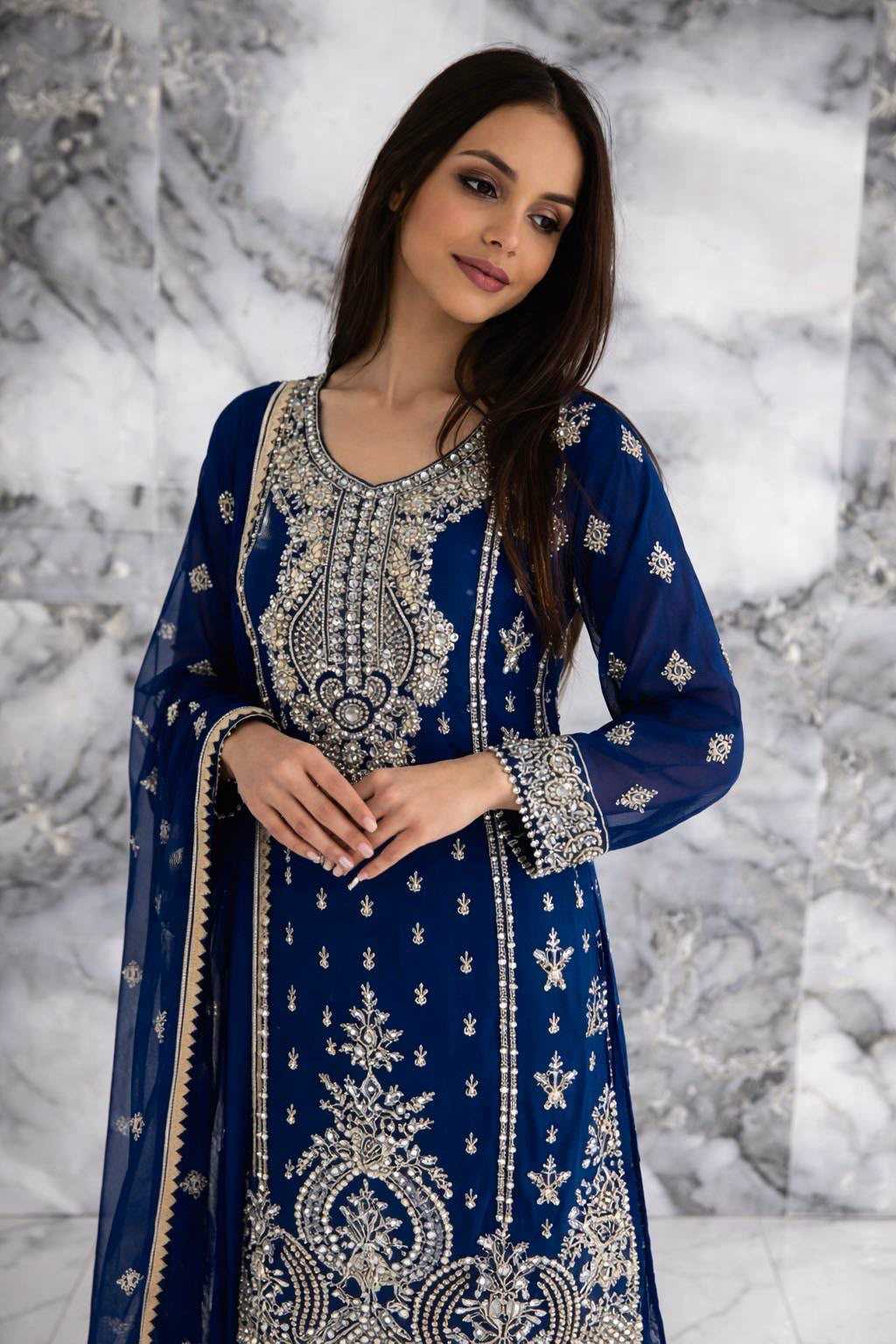 YNF Wholesale Chinon Silk Sharara Salwar Suits  | Surat Manufacturer