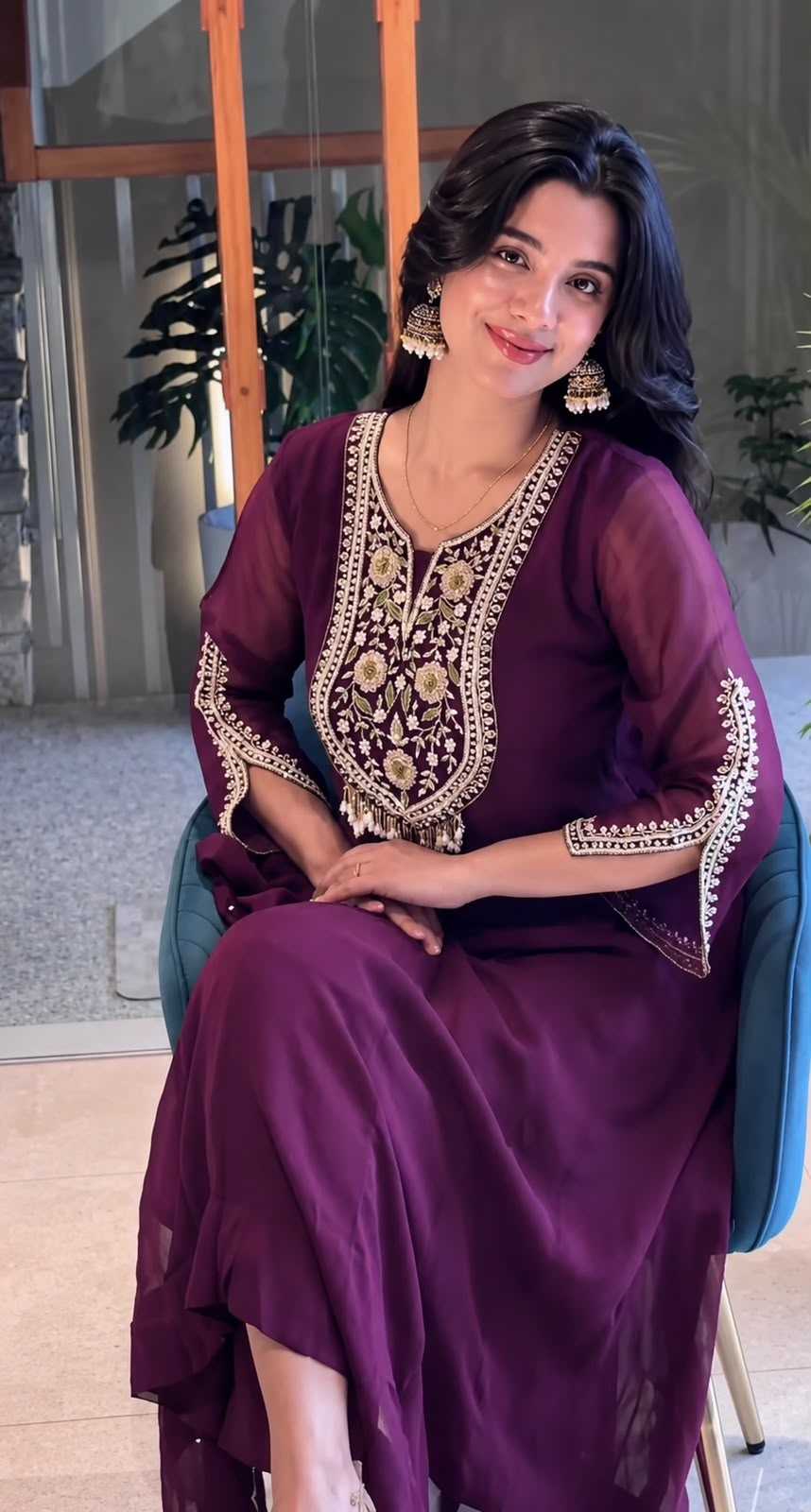 YNF Wholesale Faux Georgette Embroidery Gowns KESH159 650 | Surat Manufacturer