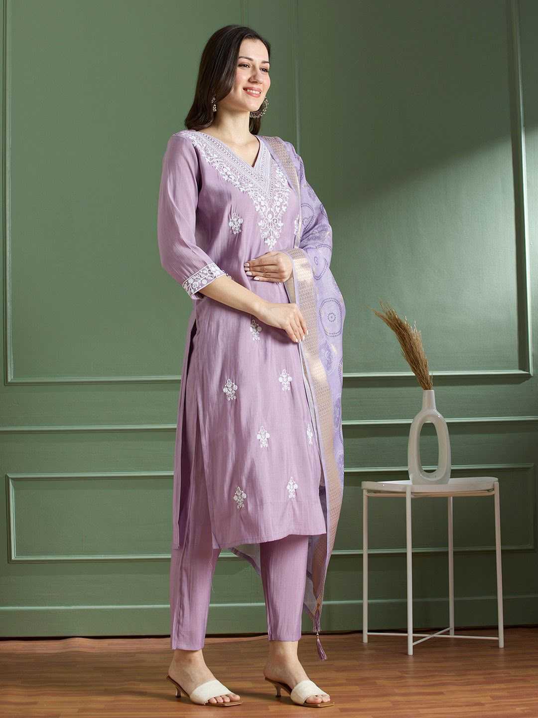 YNF Wholesale Heavy Roman Silk Embroidered Kurtis  | Surat Manufacturer