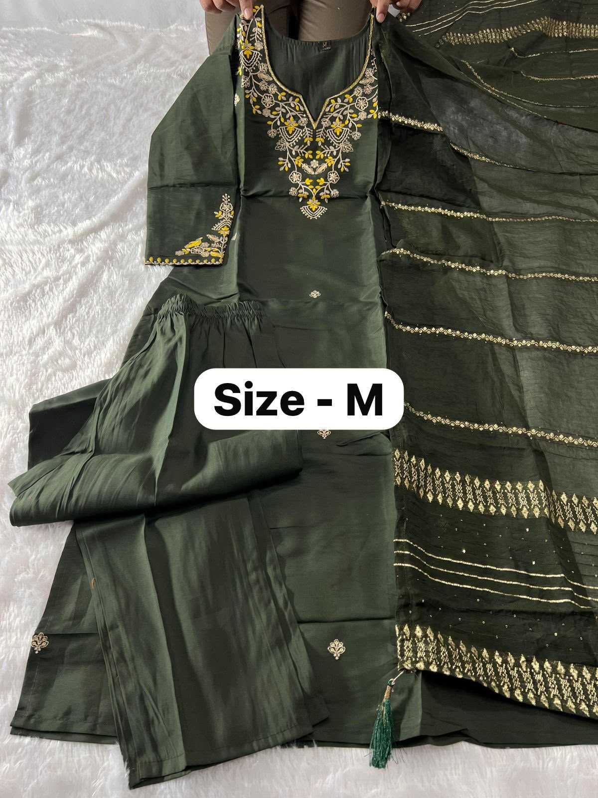YNF Wholesale Heavy Roman Silk Embroidered Kurtis  | Surat Manufacturer