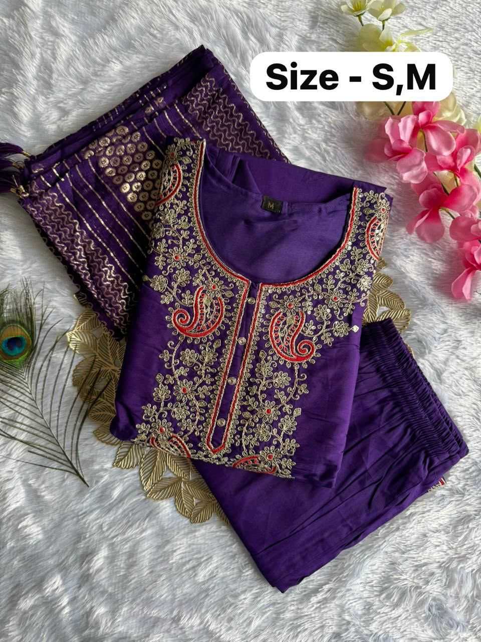 YNF Wholesale Heavy Roman Silk Embroidered Kurtis  | Surat Manufacturer