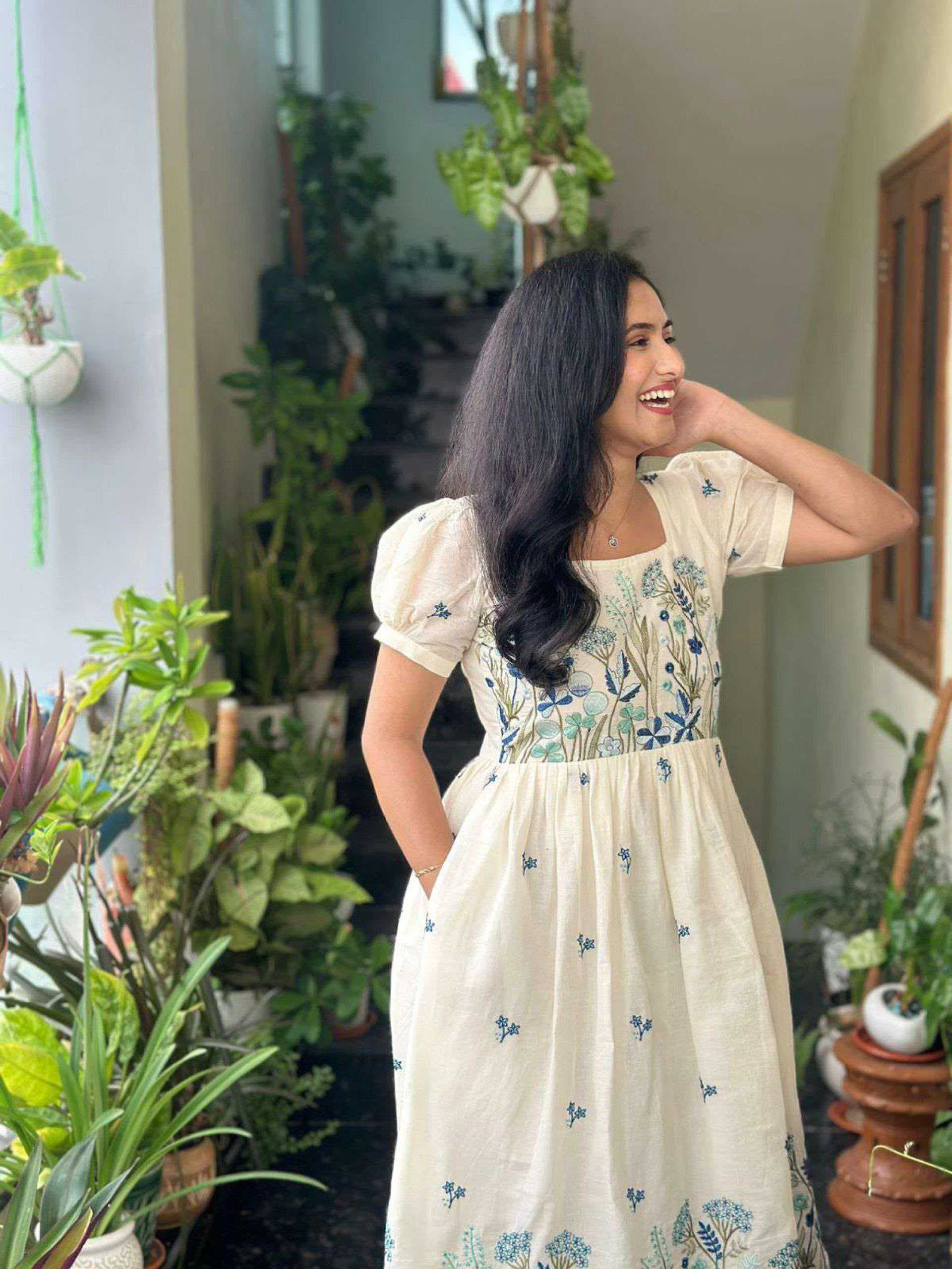 YNF Wholesale Cotton Embroidery Gowns  | Surat Manufacturer