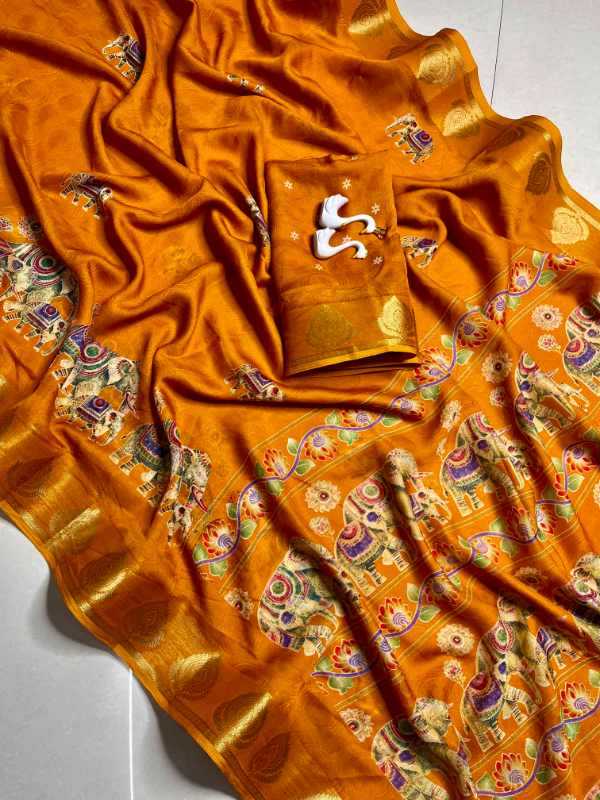 YNF Wholesale Chinon Silk Designer Sarees KESH161 Nacklace | Surat Manufacturer