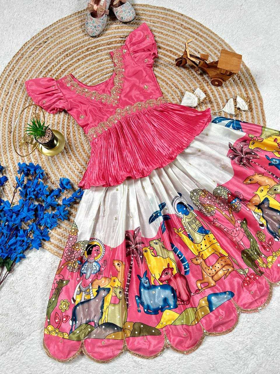 YNF Wholesale Chinon Silk Kids Lehenga KESH167 Chinon | Surat Manufacturer
