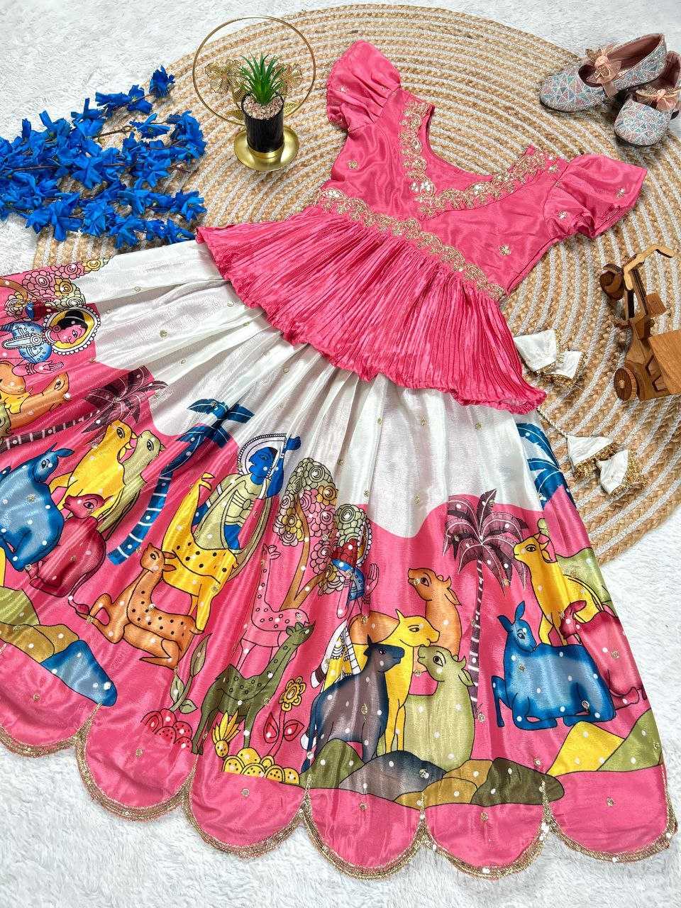 YNF Wholesale Chinon Silk Kids Lehenga KESH167 Chinon | Surat Manufacturer