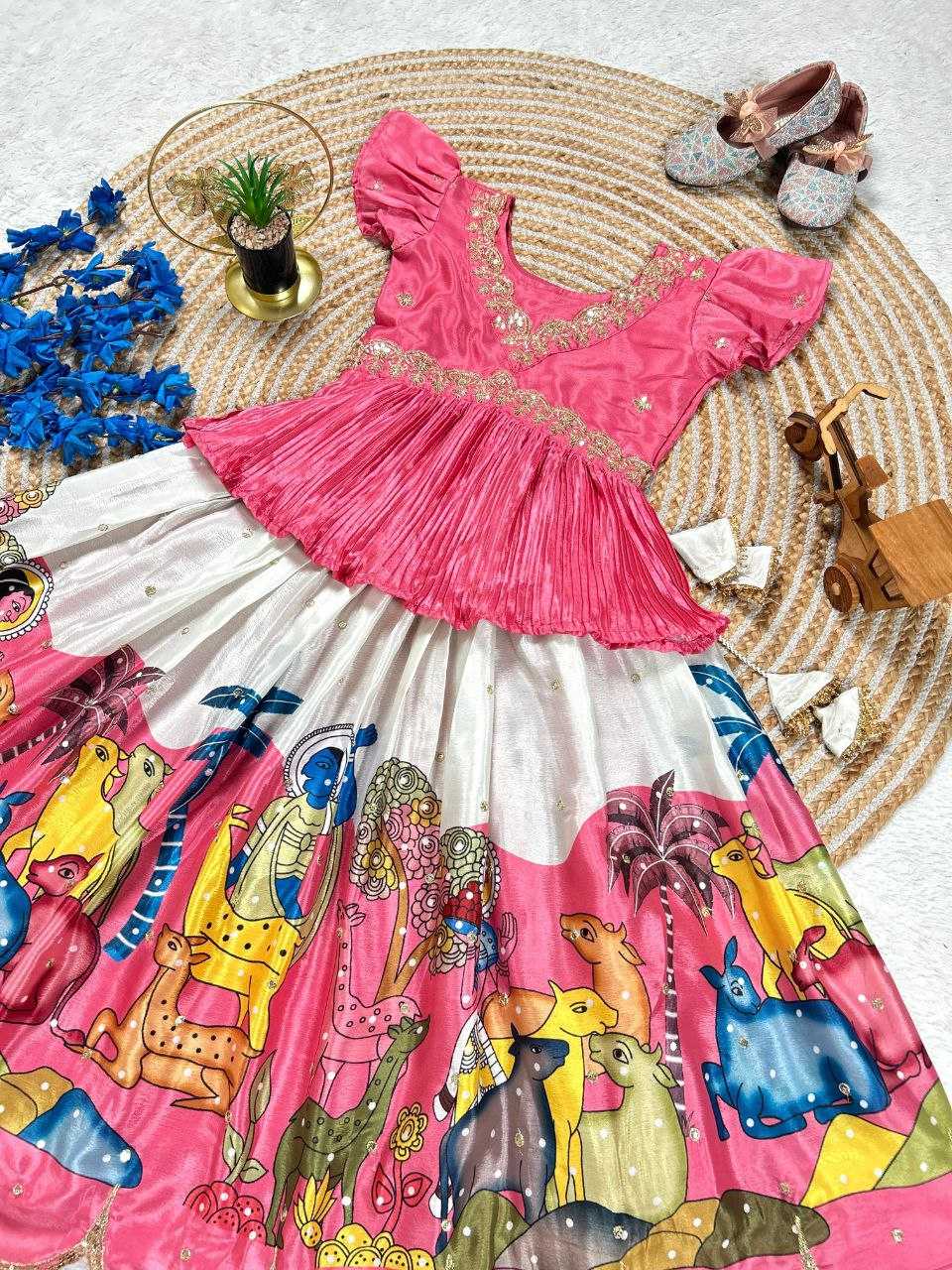 YNF Wholesale Chinon Silk Kids Lehenga KESH167 Chinon | Surat Manufacturer