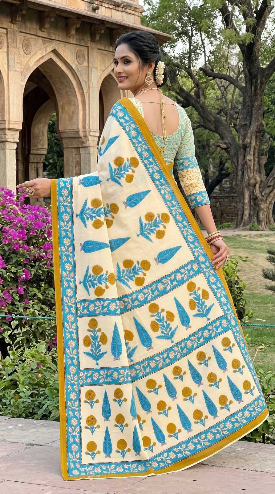 YNF Wholesale Cotton Designer Sarees  | Surat Manufacturer