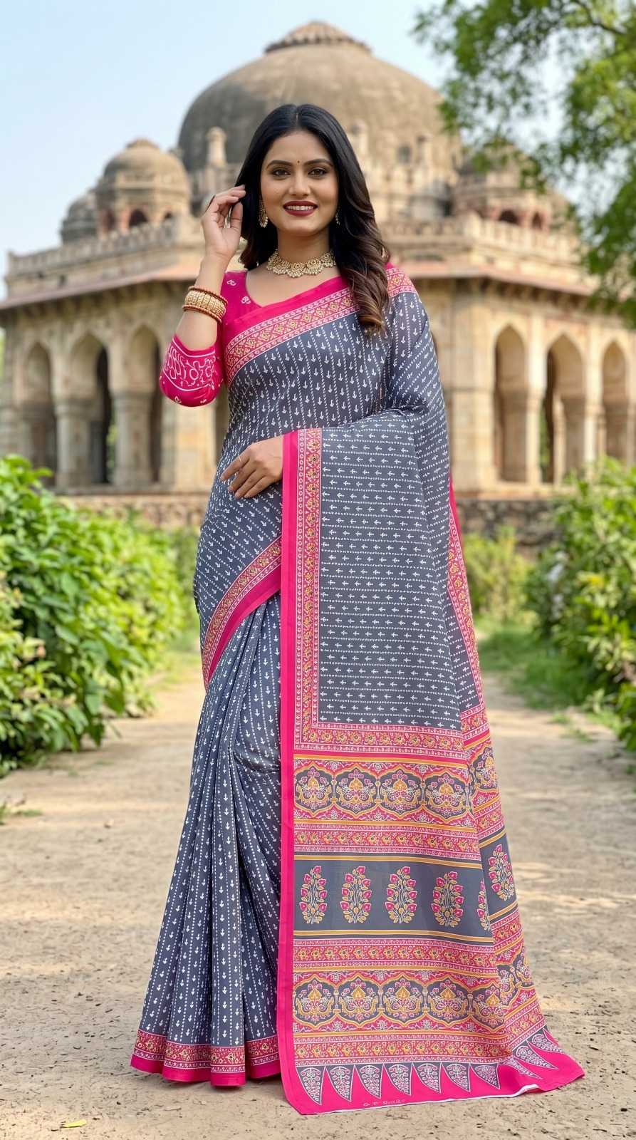 YNF Wholesale Cotton Printed Sarees  | Surat Manufacturer