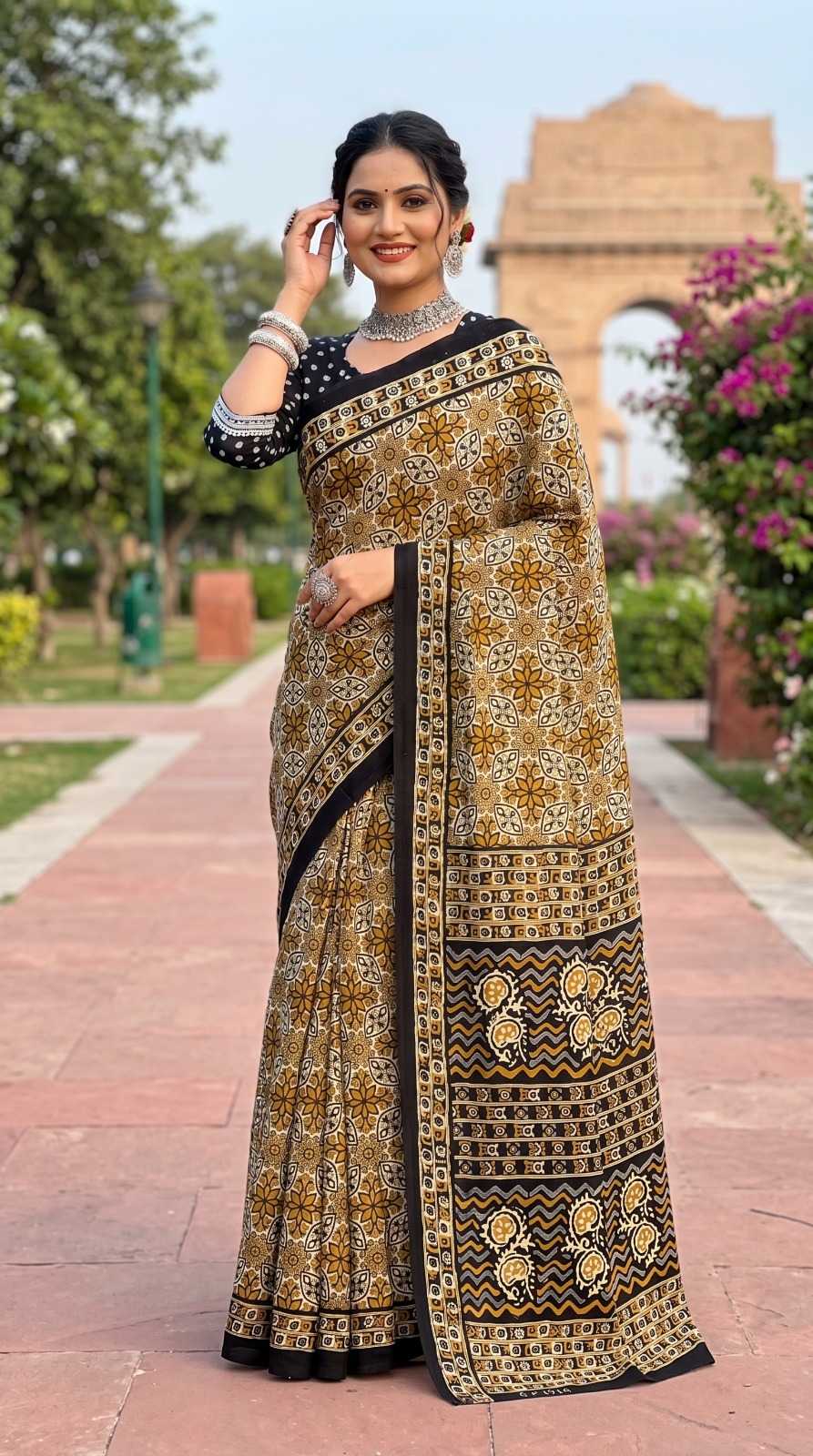 YNF Wholesale Cotton Designer Sarees  | Surat Manufacturer