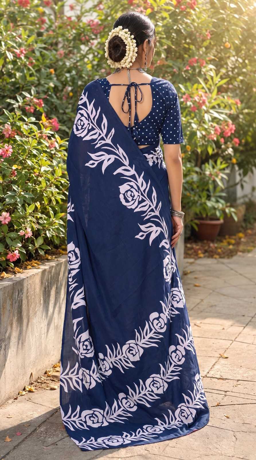 YNF Wholesale Cotton Block Print Sarees  | Surat Manufacturer