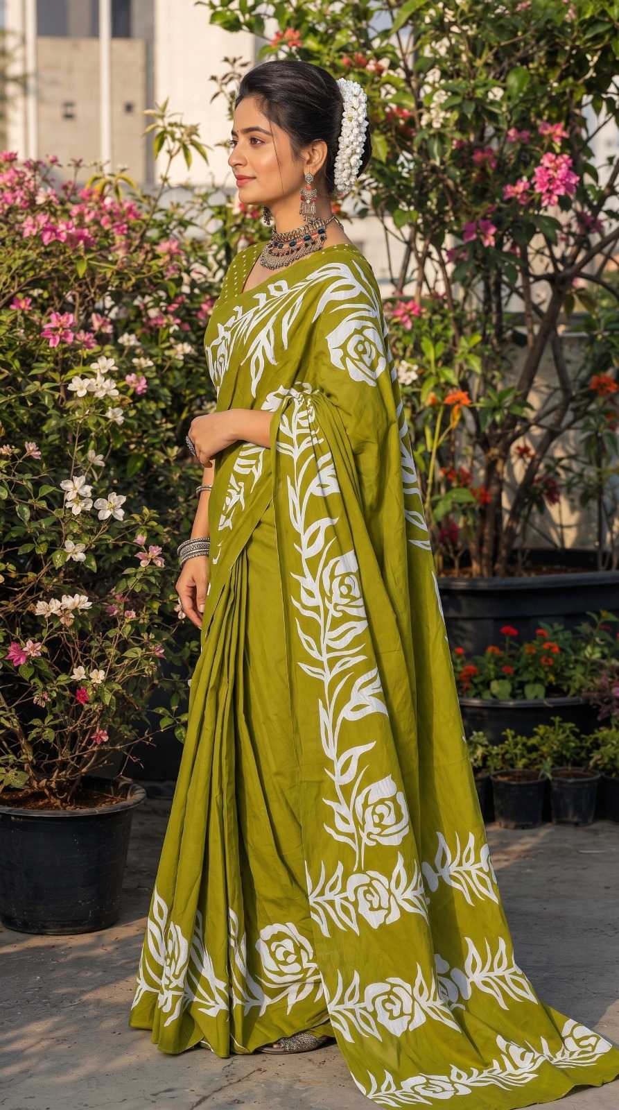 YNF Wholesale Cotton Block Print Sarees  | Surat Manufacturer