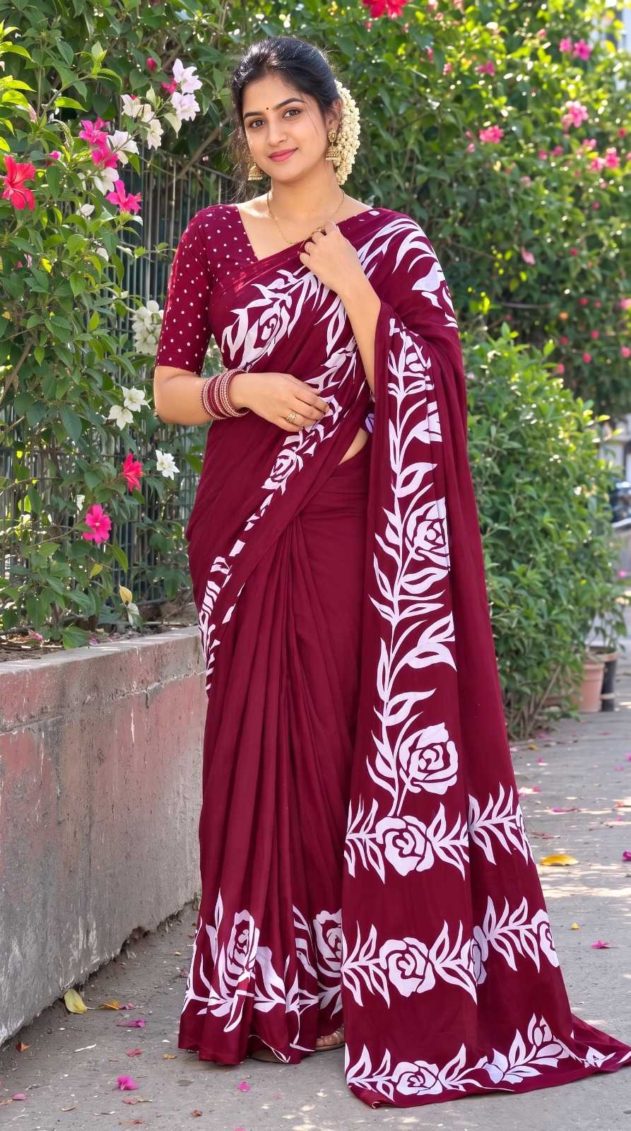 YNF Wholesale Cotton Block Print Sarees  | Surat Manufacturer