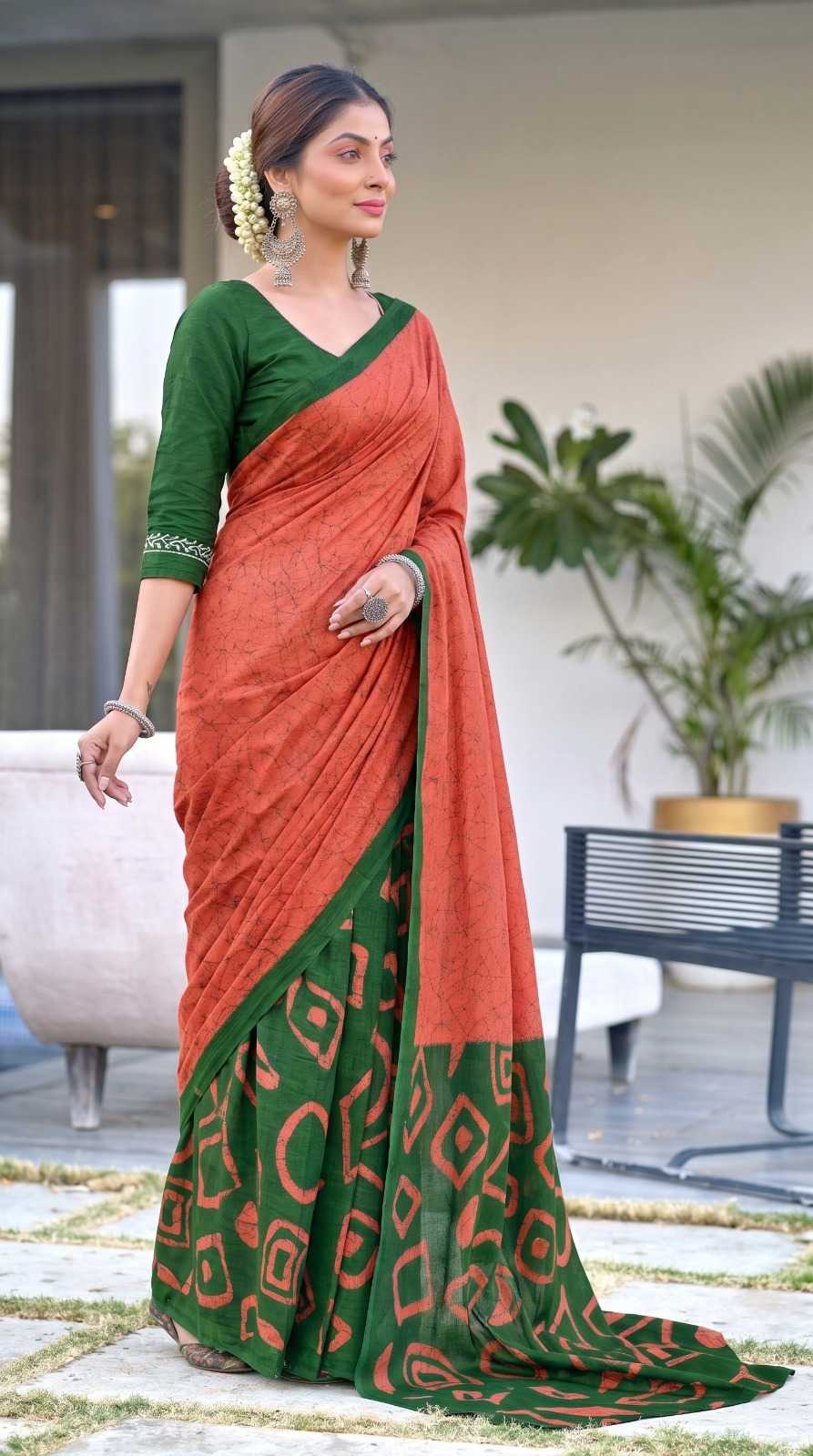 YNF Wholesale Pure Cotton Printed Sarees  | Surat Manufacturer