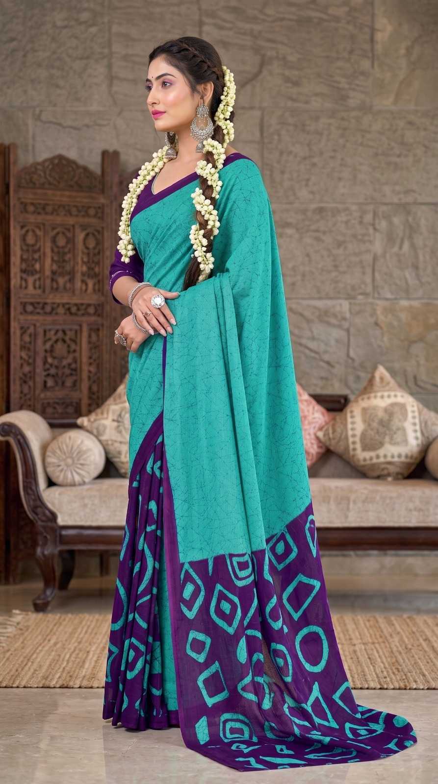 YNF Wholesale Pure Cotton Printed Sarees  | Surat Manufacturer