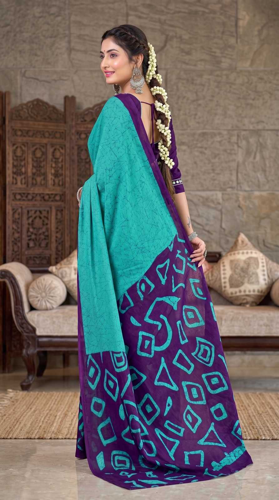 YNF Wholesale Pure Cotton Printed Sarees  | Surat Manufacturer