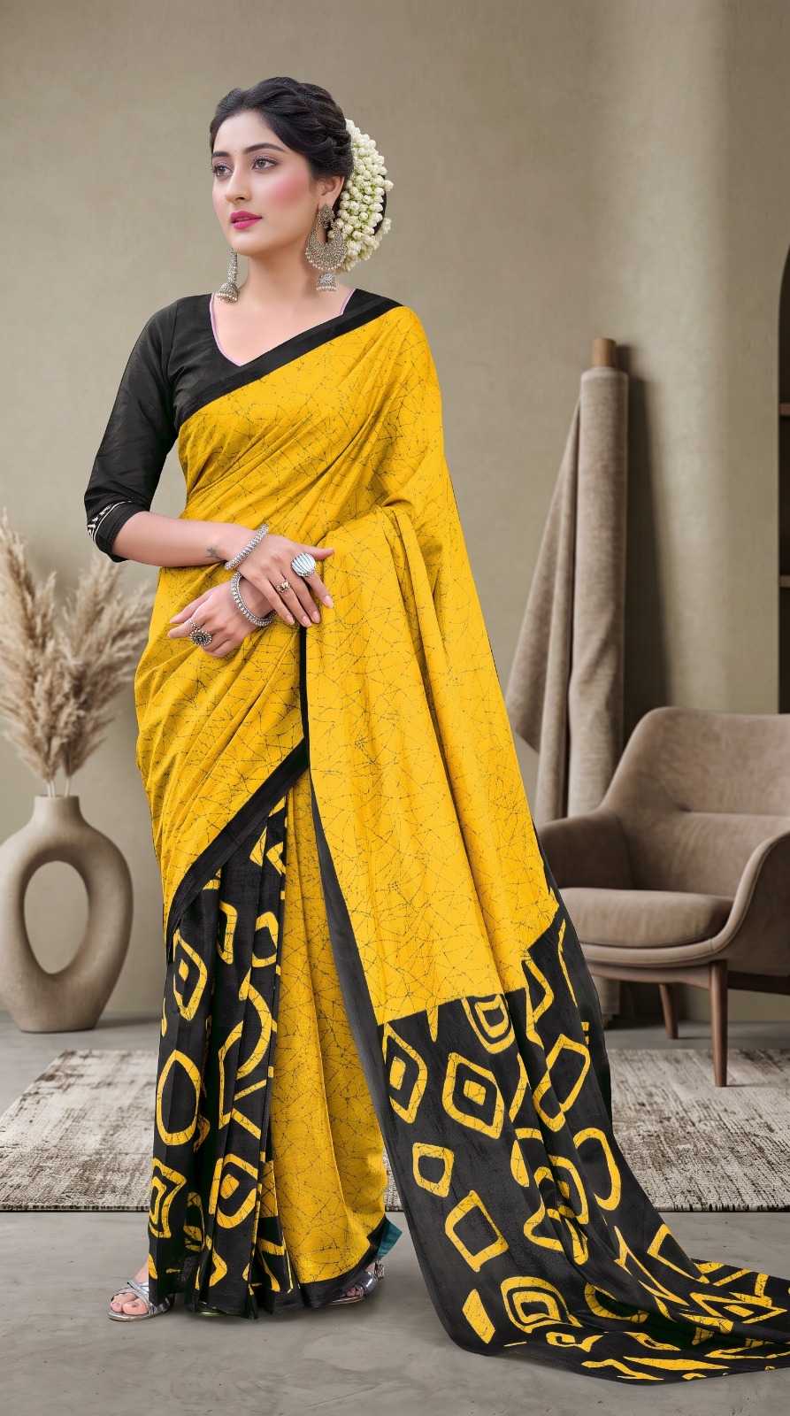 YNF Wholesale Pure Cotton Printed Sarees  | Surat Manufacturer