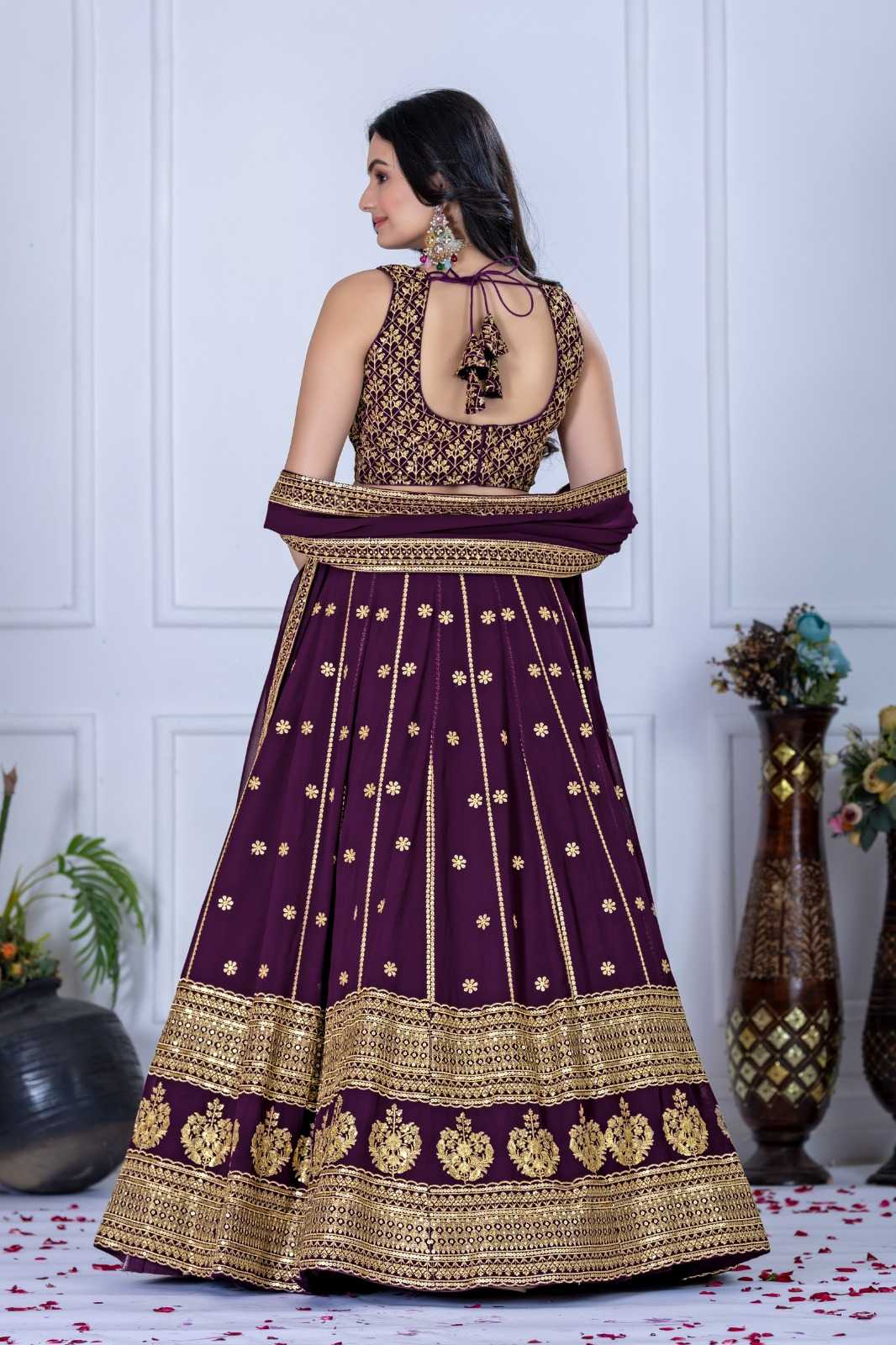 YNF Wholesale Faux Georgette Embroidered Lehenga  | Surat Manufacturer