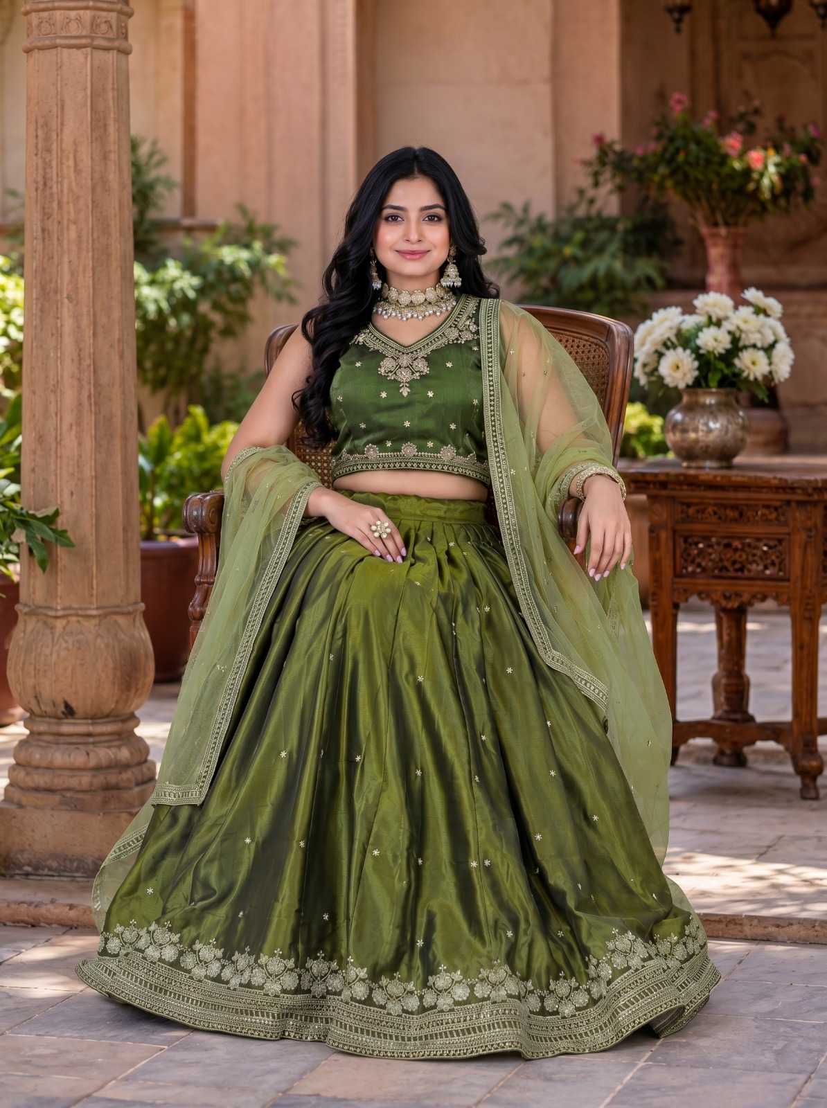 YNF Wholesale Jimmy Choo Embroidered Lehenga  | Surat Manufacturer