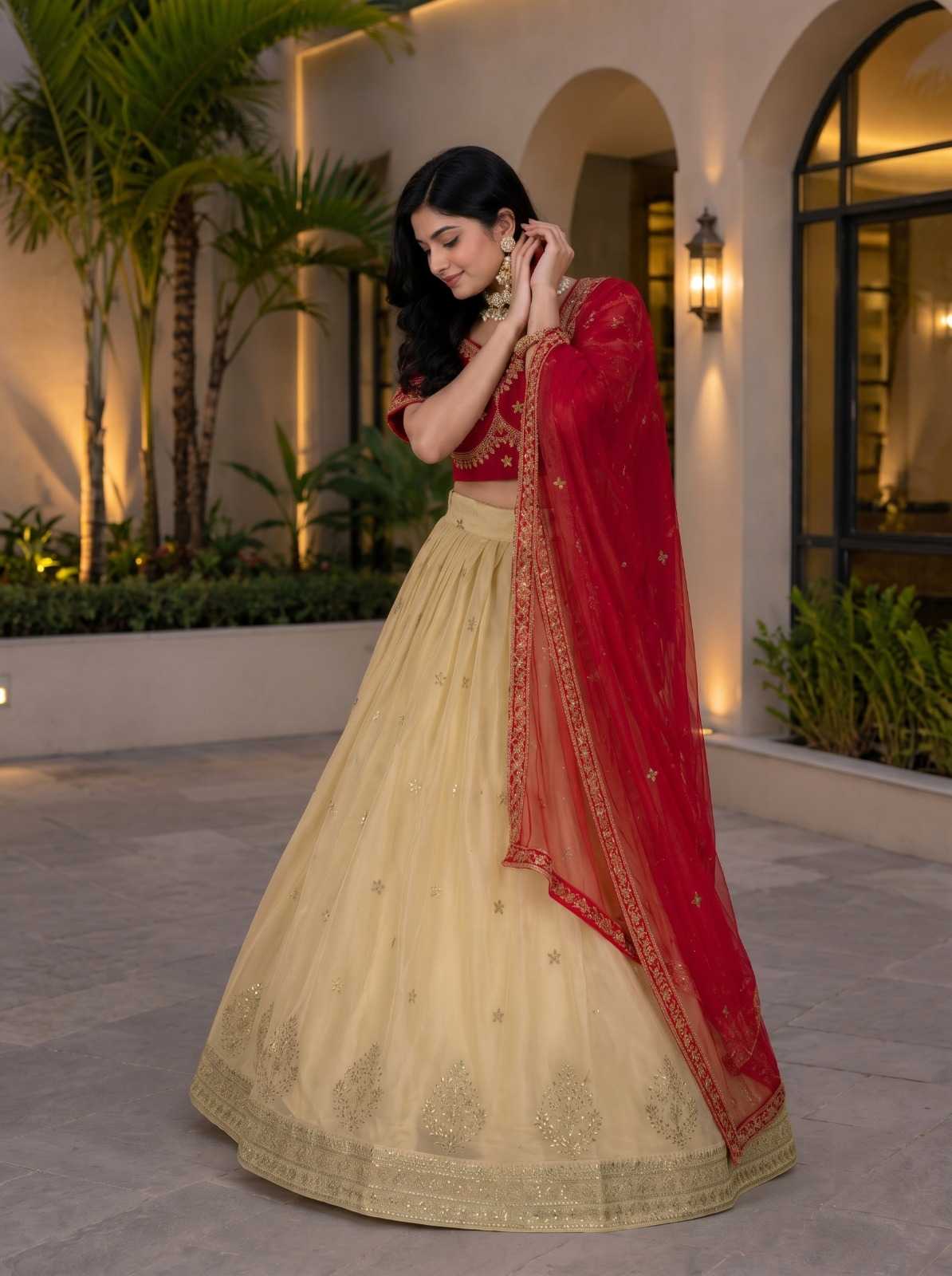 YNF Wholesale Jimmy Choo Embroidered Lehenga  | Surat Manufacturer