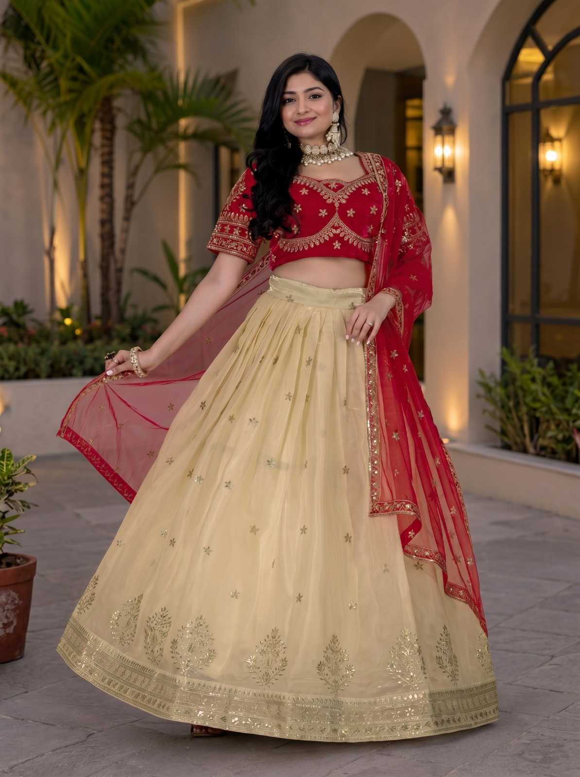 YNF Wholesale Jimmy Choo Embroidered Lehenga  | Surat Manufacturer