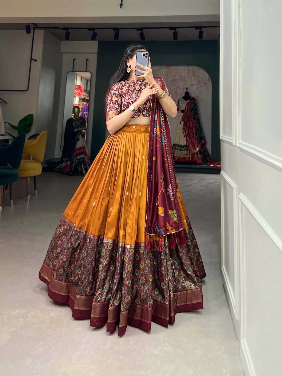 YNF Wholesale Tussar Silk Designer Lehenga  | Surat Manufacturer