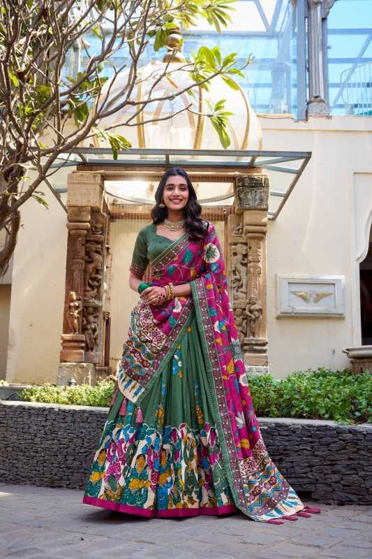 YNF Wholesale Tussar Silk Traditional Lehenga  | Surat Manufacturer