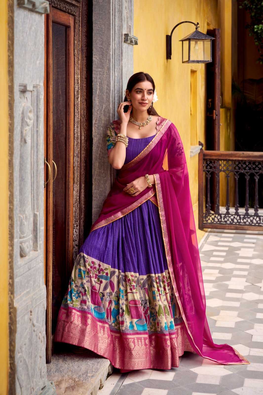 YNF Wholesale Tussar Silk Traditional Lehenga  | Surat Manufacturer