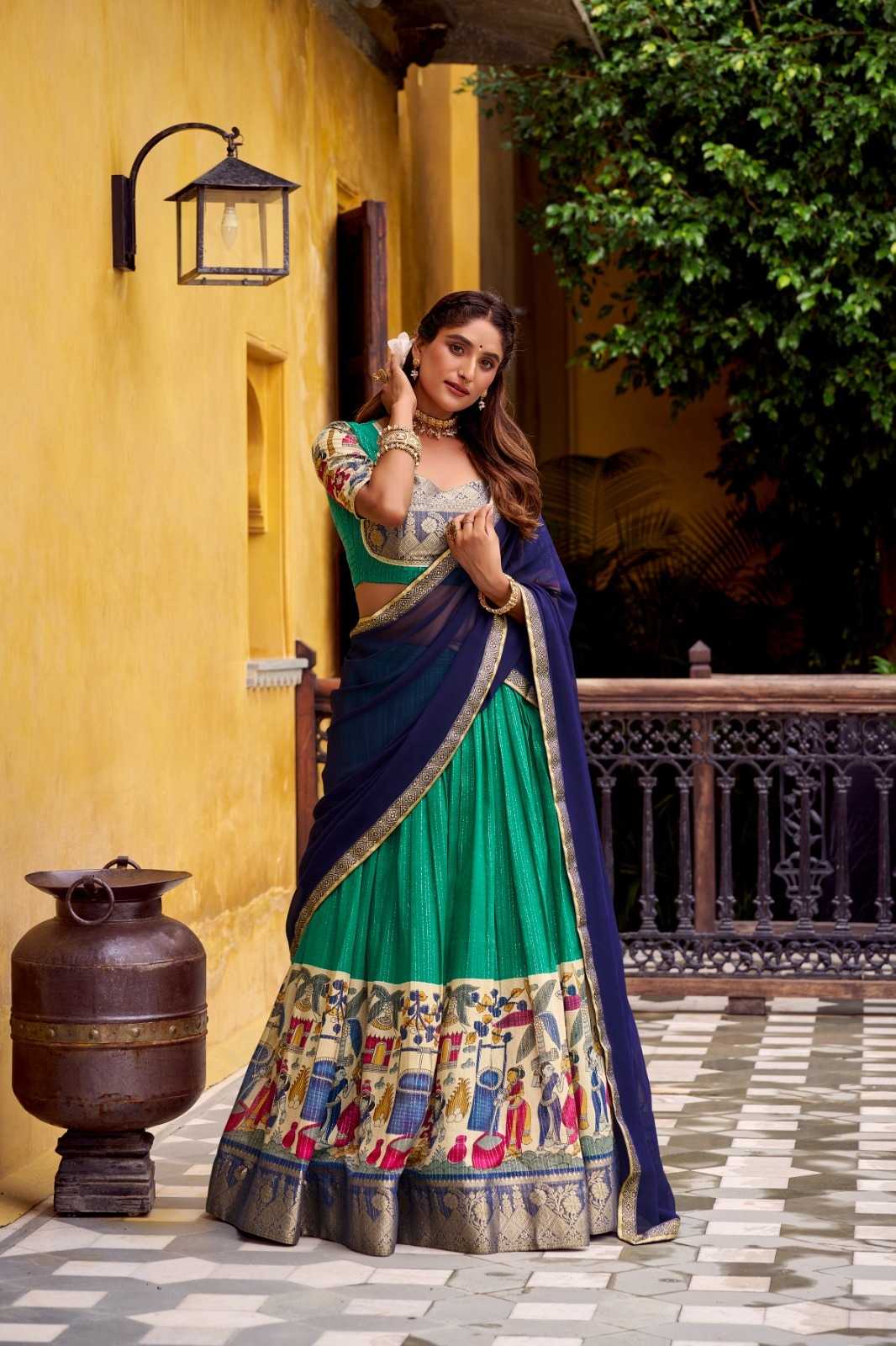 YNF Wholesale Tussar Silk Traditional Lehenga  | Surat Manufacturer