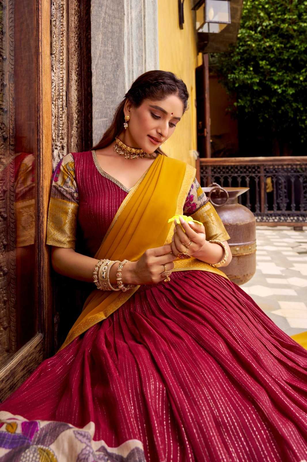 YNF Wholesale Tussar Silk Traditional Lehenga  | Surat Manufacturer