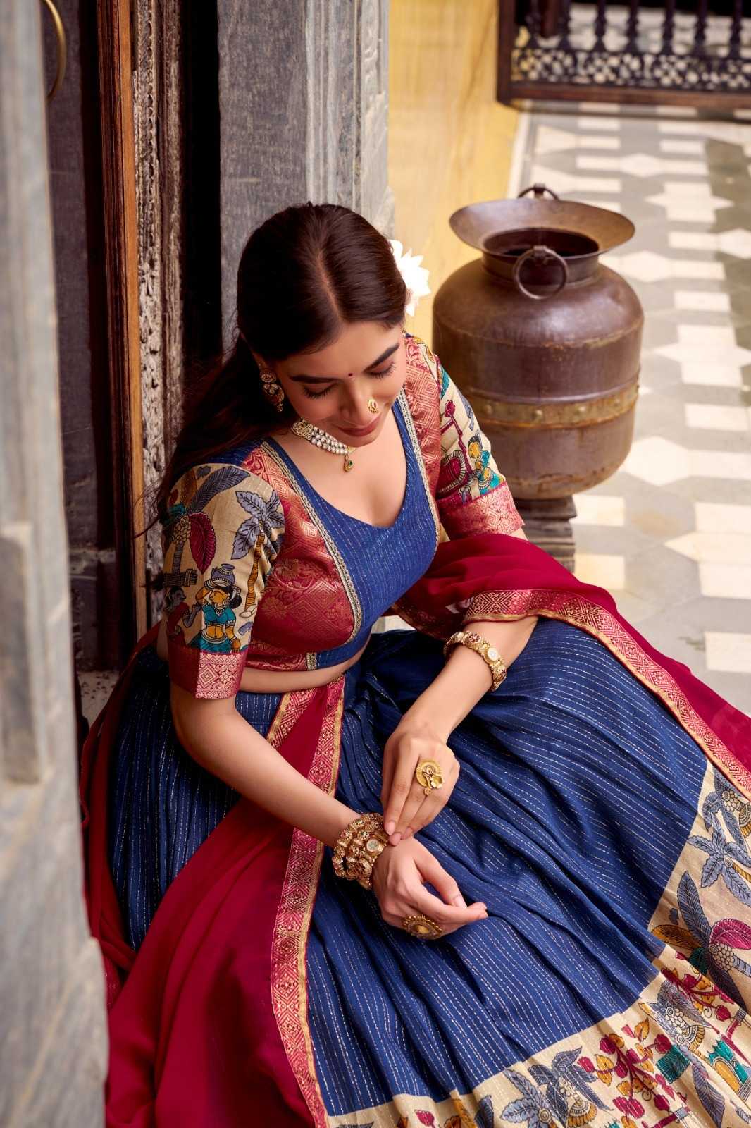 YNF Wholesale Tussar Silk Traditional Lehenga  | Surat Manufacturer