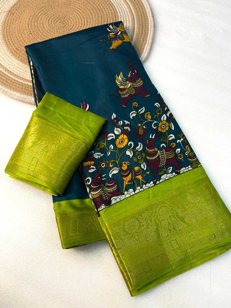 YNF Wholesale Dola Silk Kalamkari Sarees  | Surat Manufacturer