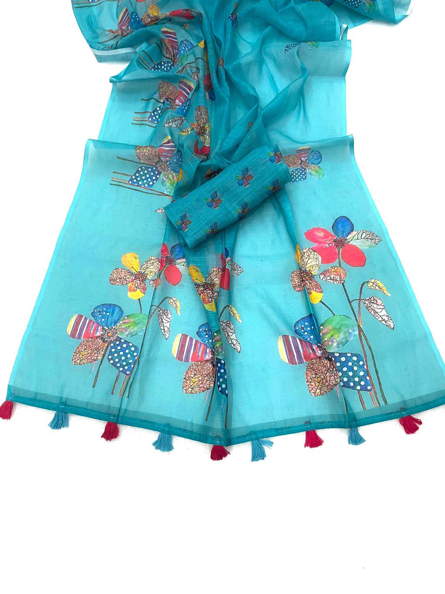 YNF Wholesale Linen Fancy Sarees  | Surat Manufacturer