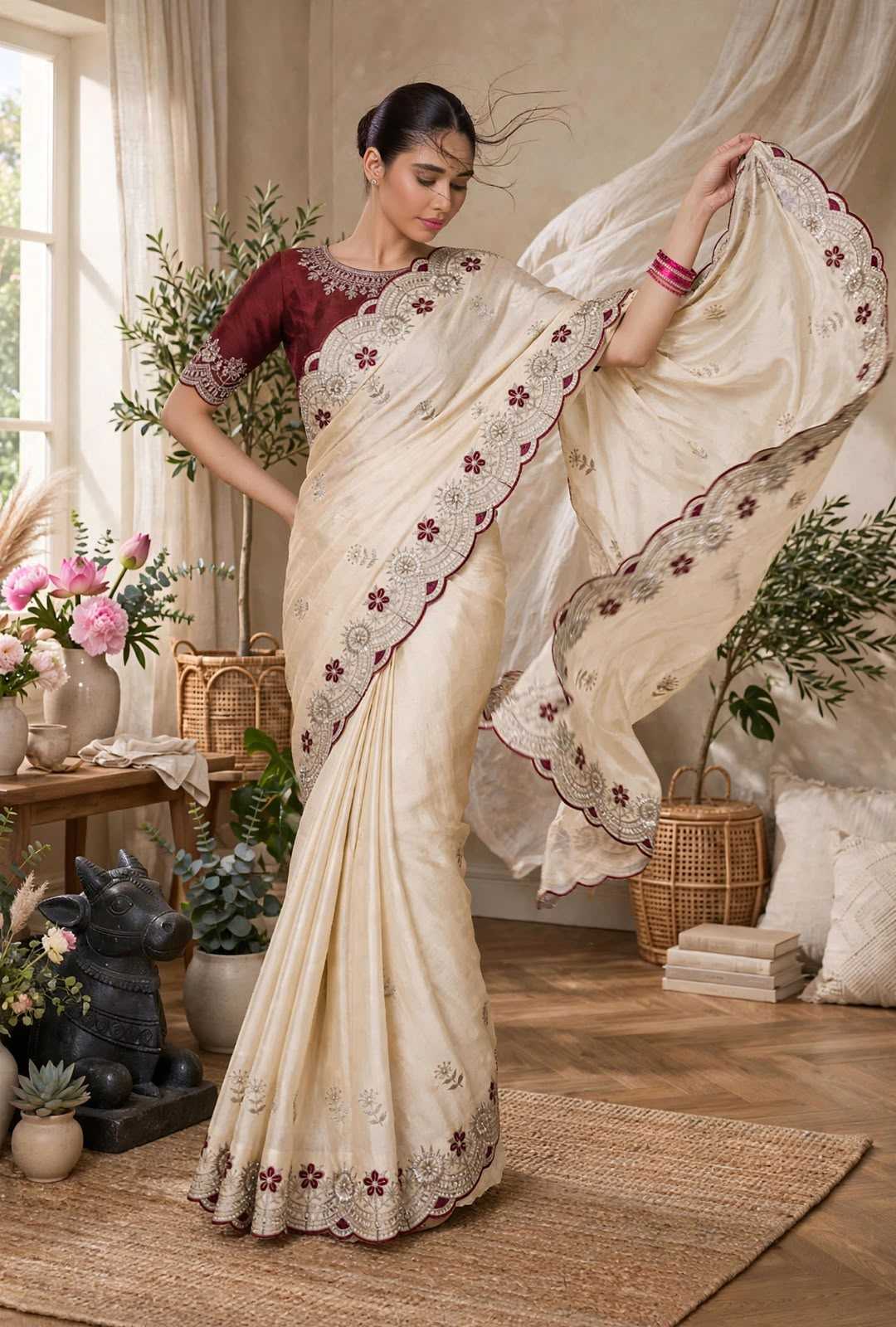 YNF Wholesale Rangoli Silk Embroidered Sarees  | Surat Manufacturer