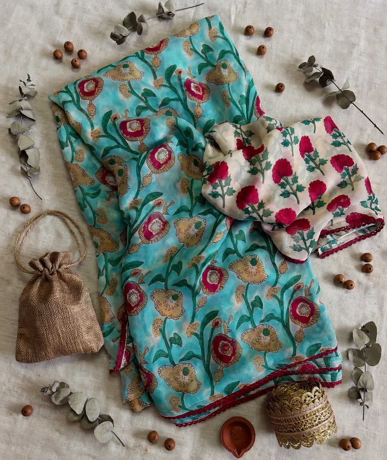 YNF Wholesale Georgette Printed Sarees  | Surat Manufacturer