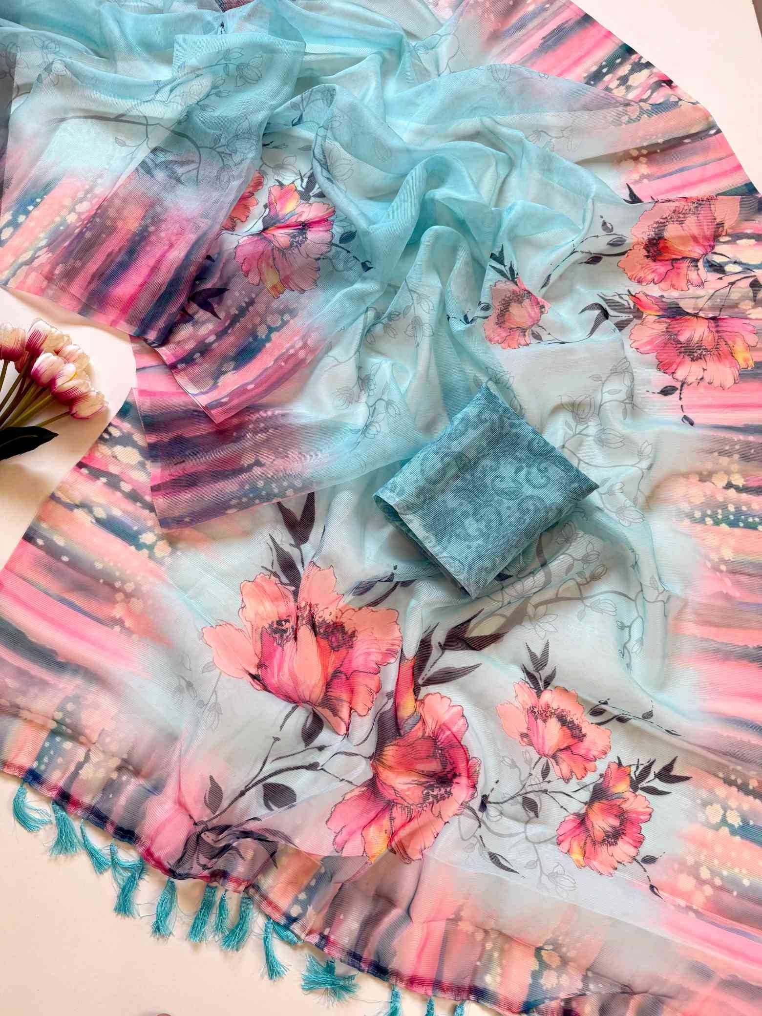 YNF Wholesale Cotton Designer Sarees  | Surat Manufacturer