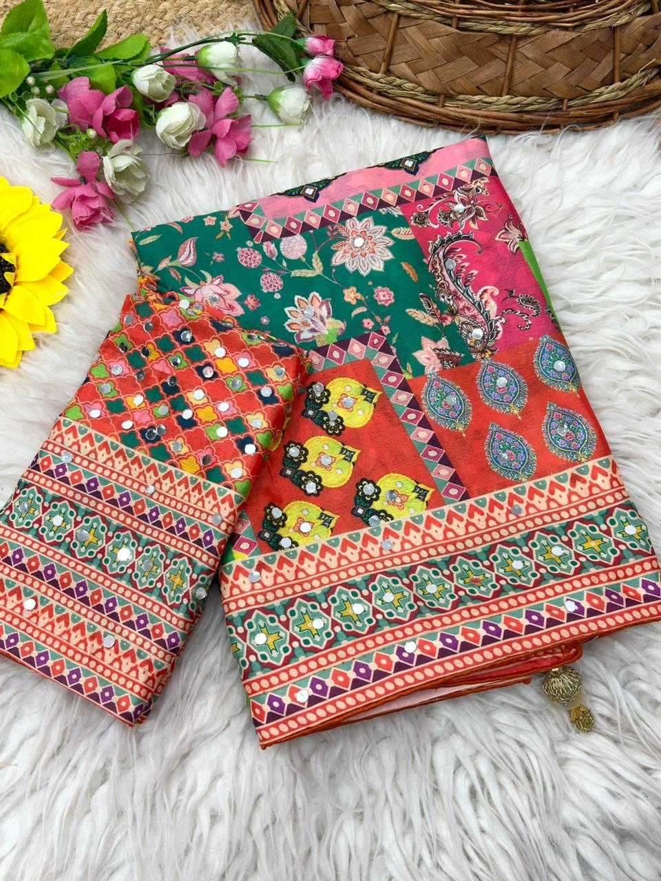 YNF Wholesale Chinon Silk Party Wear Silk Sarees  | Surat Manufacturer
