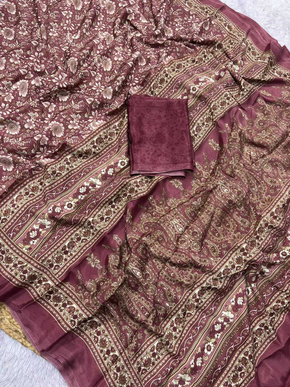 YNF Wholesale Crepe Silk Printed Silk Saree  | Surat Manufacturer