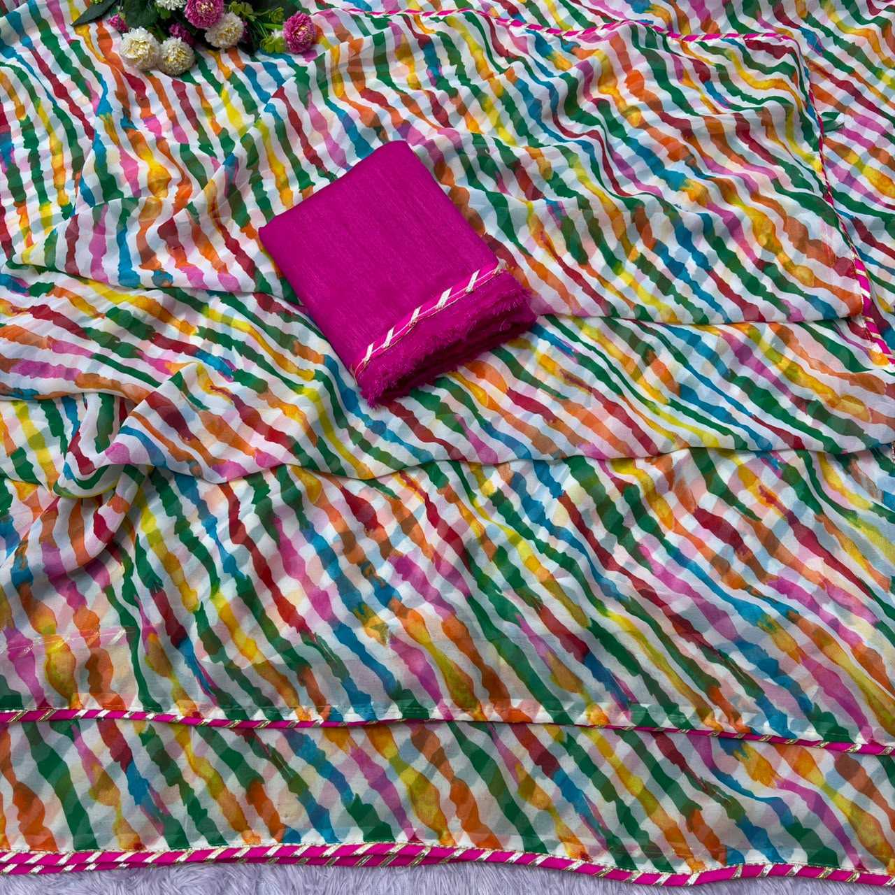 YNF Wholesale Georgette Printed Sarees  | Surat Manufacturer