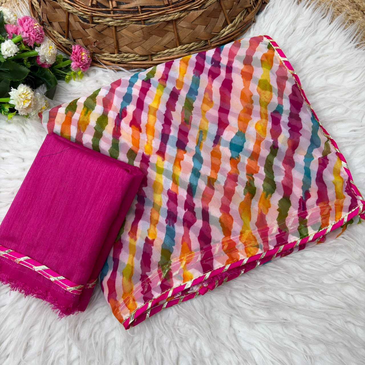 YNF Wholesale Georgette Printed Sarees  | Surat Manufacturer