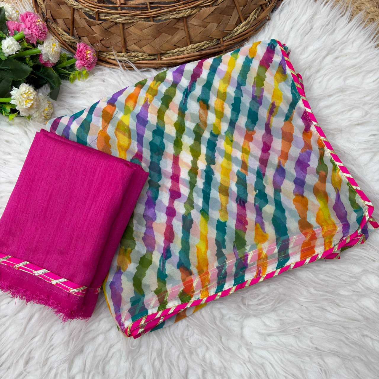 YNF Wholesale Georgette Printed Sarees  | Surat Manufacturer