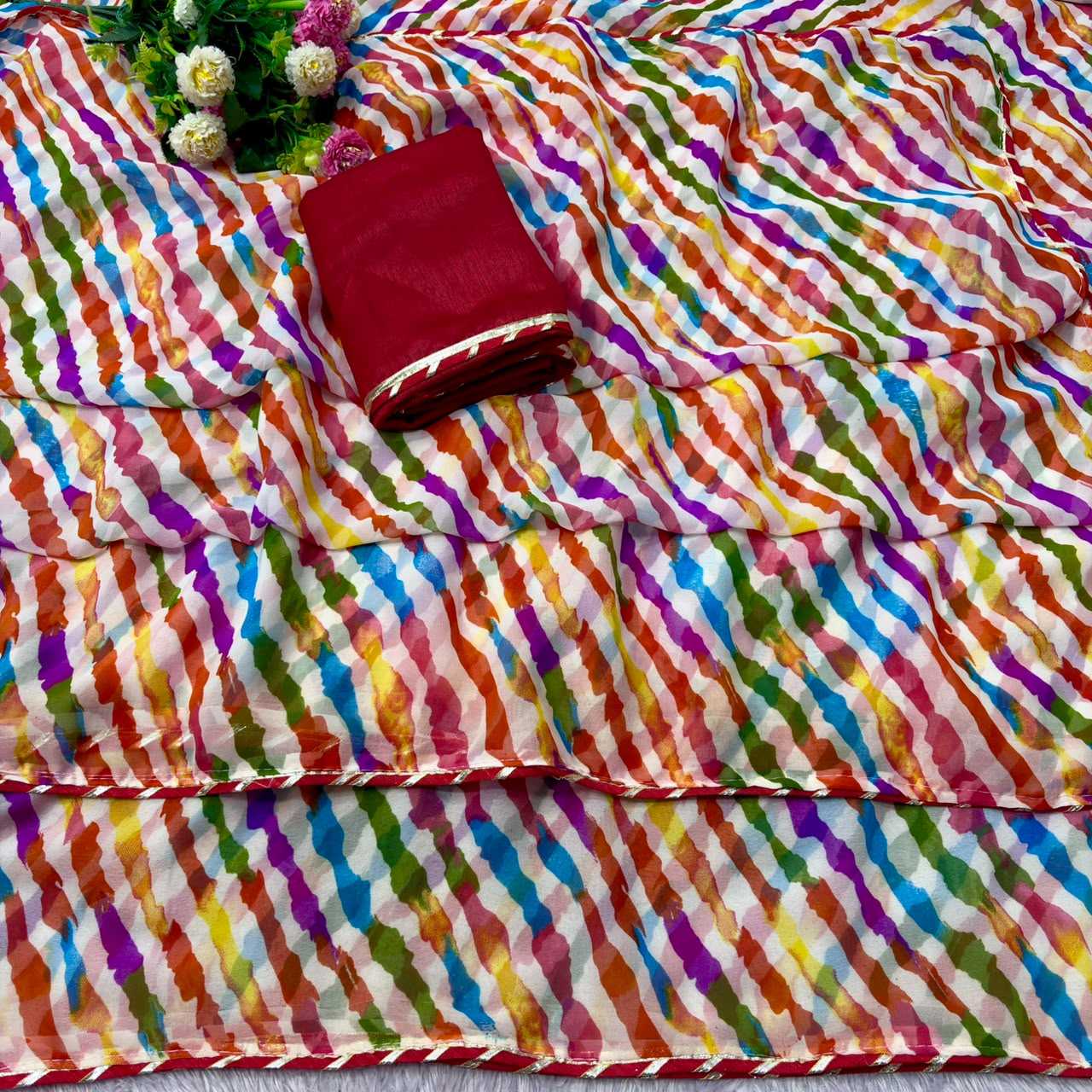 YNF Wholesale Georgette Printed Sarees  | Surat Manufacturer