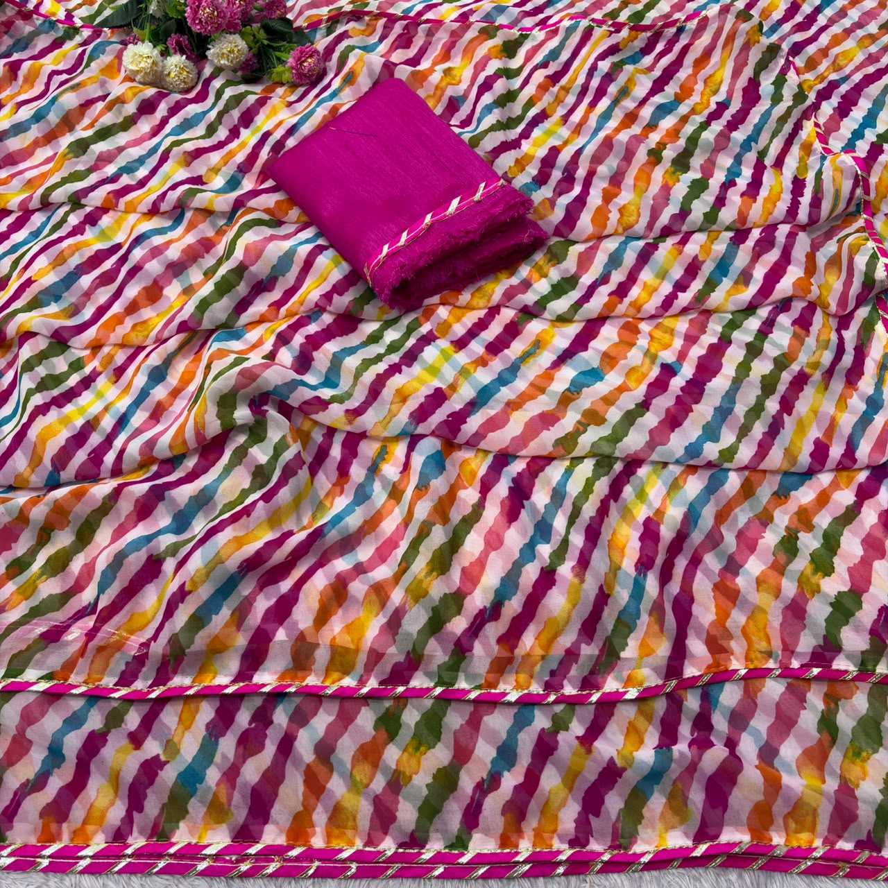 YNF Wholesale Georgette Printed Sarees  | Surat Manufacturer