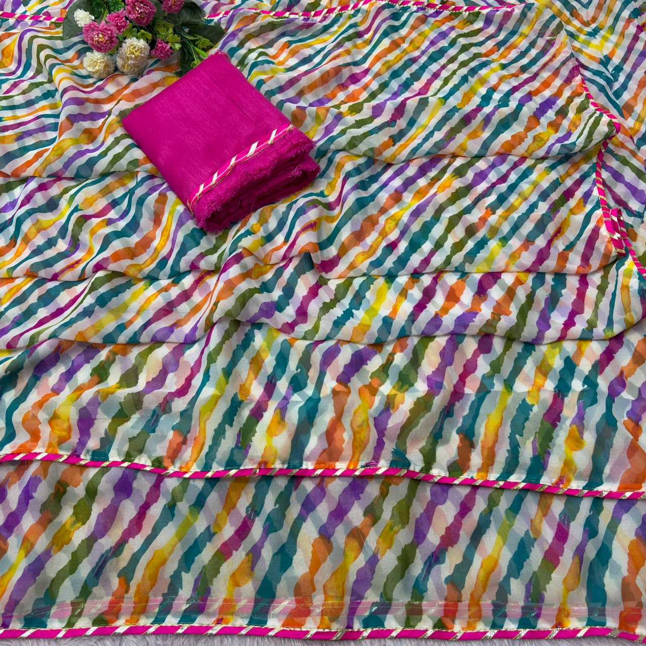 YNF Wholesale Georgette Printed Sarees  | Surat Manufacturer