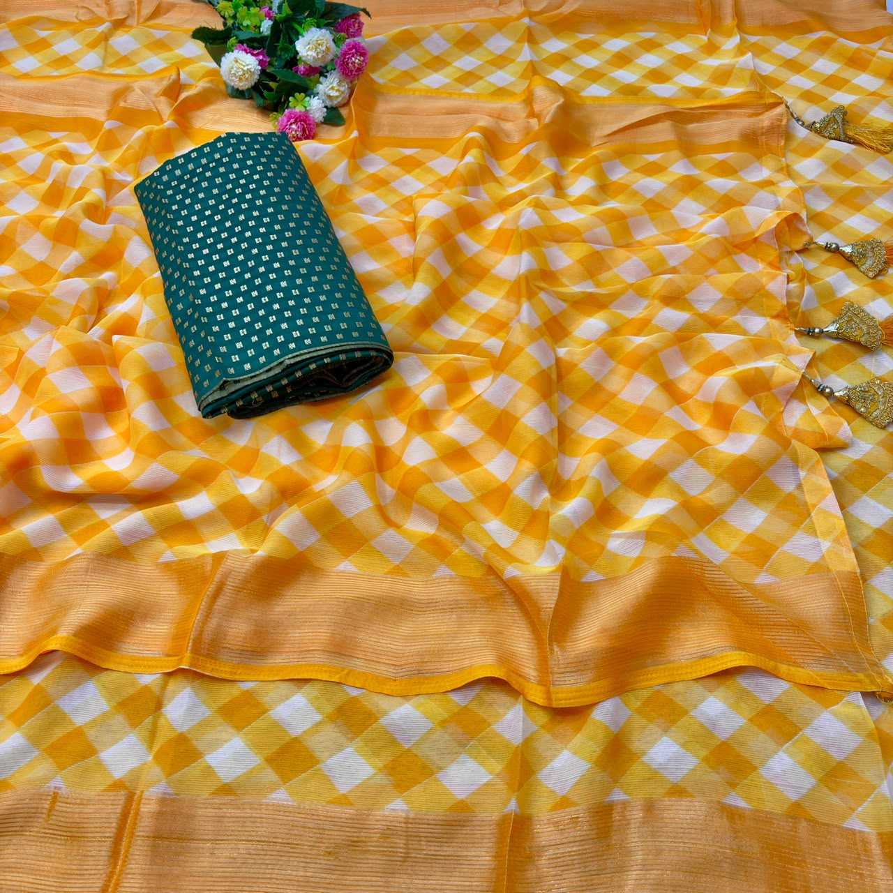 YNF Wholesale Chiffon Printed Sarees  | Surat Manufacturer