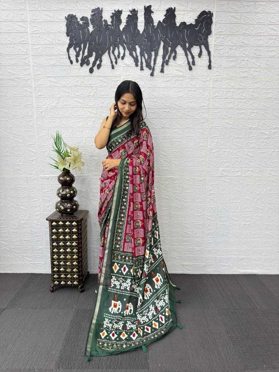YNF Wholesale Cotton Hand Work Sarees  | Surat Manufacturer