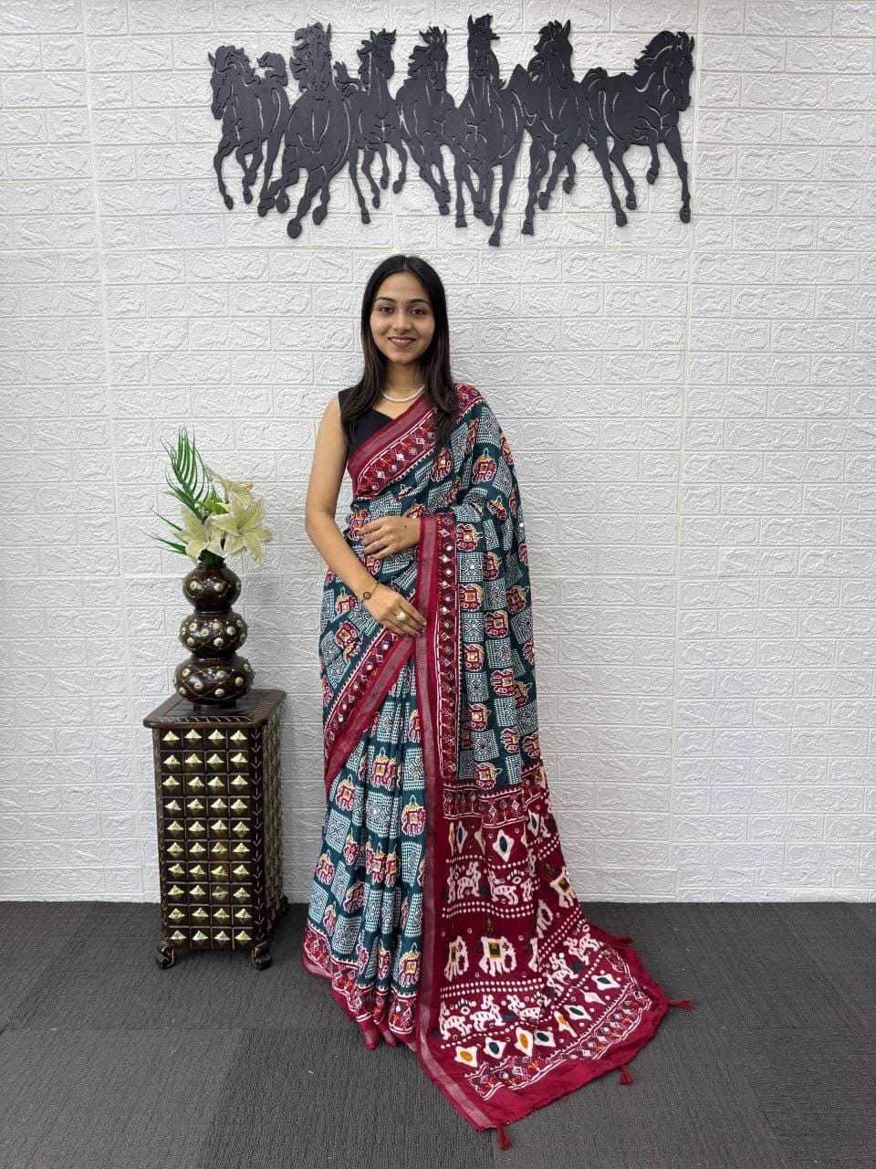 YNF Wholesale Cotton Hand Work Sarees  | Surat Manufacturer