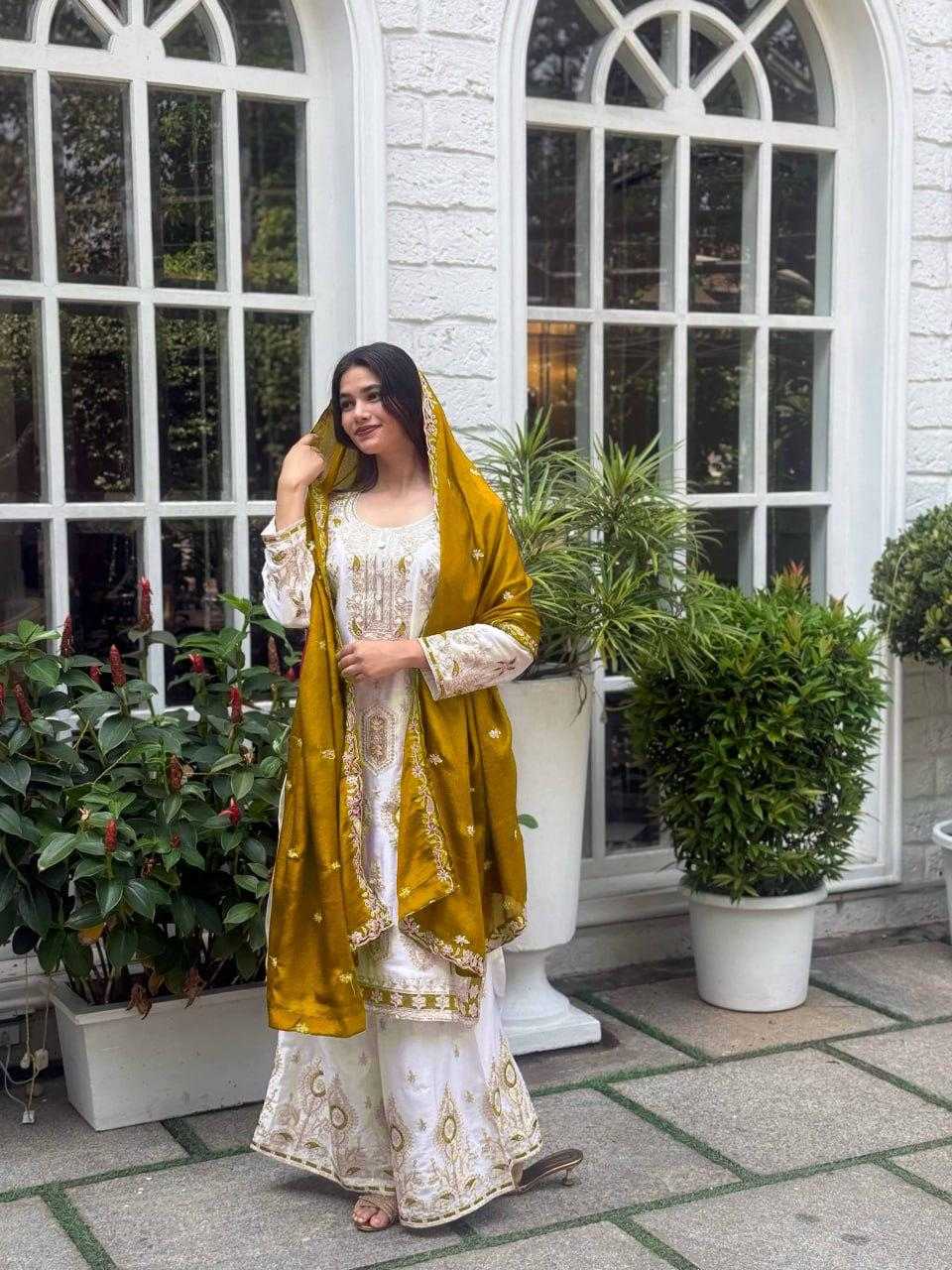 YNF Wholesale Chinon Silk Embroidery Suits  | Surat Manufacturer