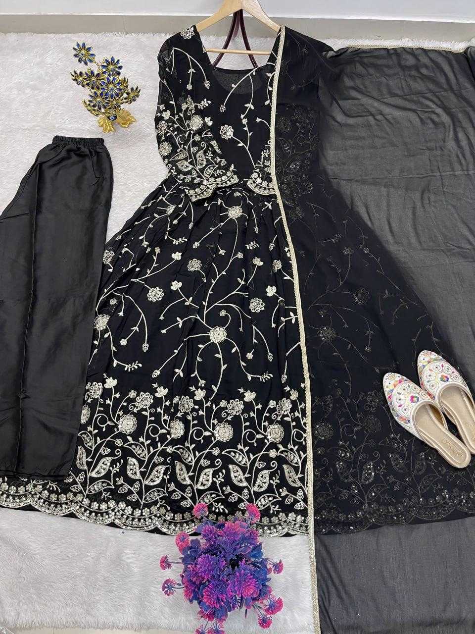 YNF Wholesale Faux Georgette Embroidery Gowns  | Surat Manufacturer
