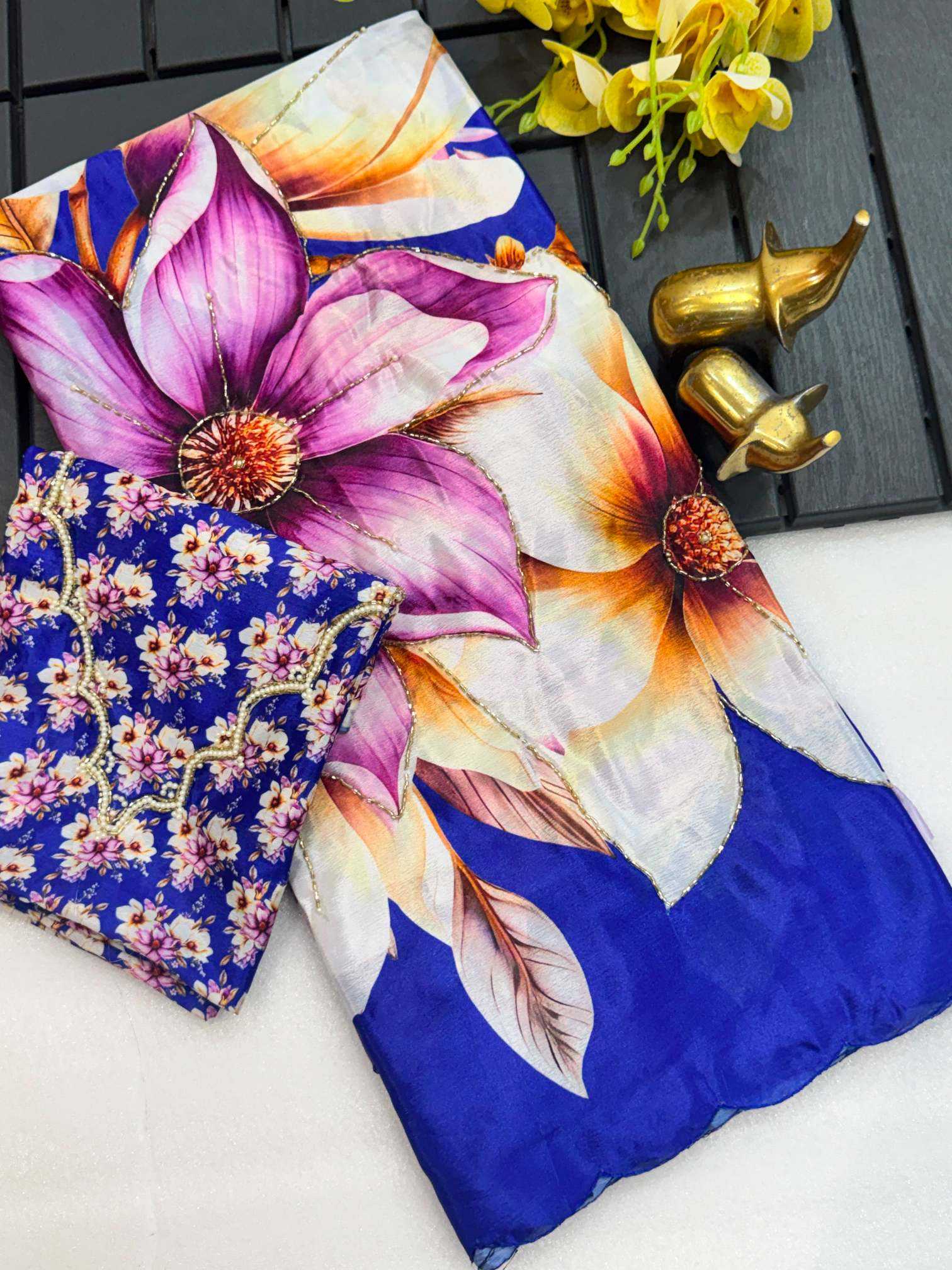 YNF Wholesale Chinon Silk Soft Silk Sarees KESH187 Archana | Surat Manufacturer