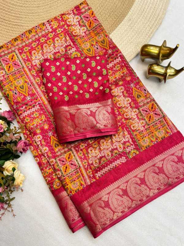 YNF Wholesale Jacquard Printed Sarees  | Surat Manufacturer
